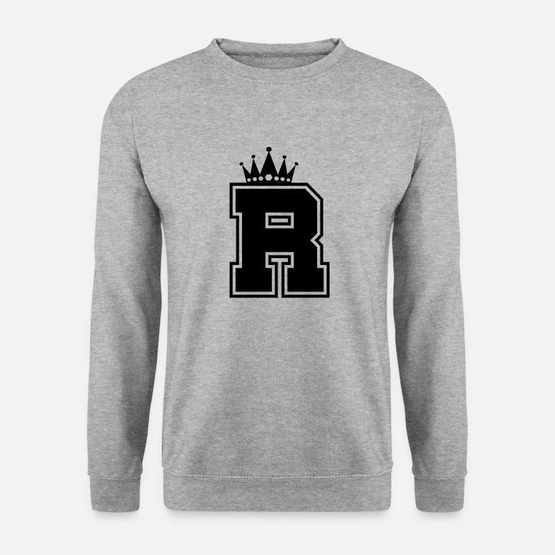letter R crown - Unisex Sweatshirt - salt & pepper
