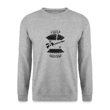 Guitar Hero Black - Sweat-shirt Unisexe - gris chiné - Devant - Alina (178cm) & Michal (187cm)
