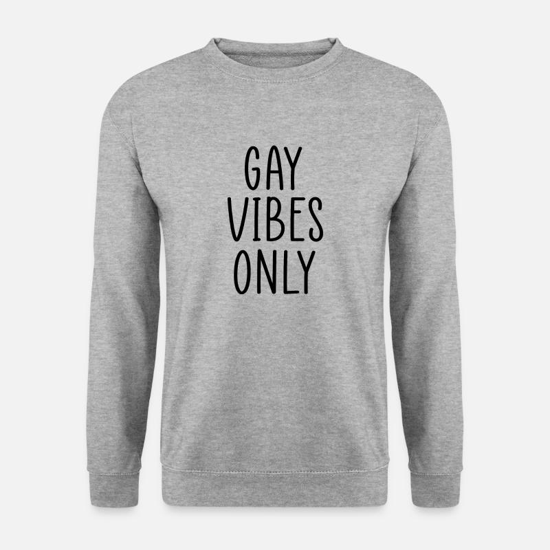 Nur schwule Vibes - Unisex Pullover - Weißgrau meliert