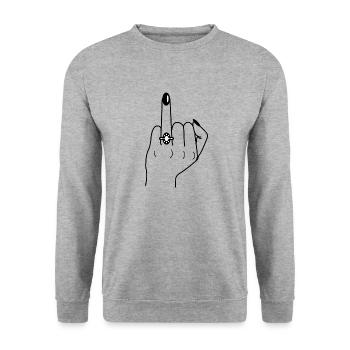 Nouvellement mariés tout juste mariés - Sweat-shirt Unisexe - gris chiné - Devant - Alina (178cm) & Michal (187cm)