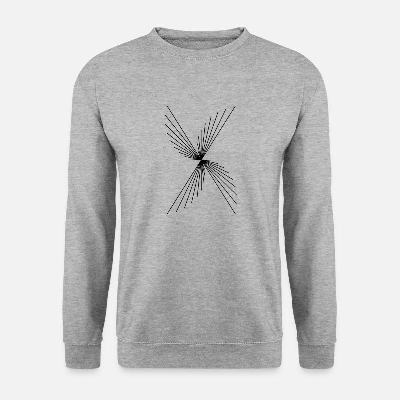 Centric Regular Spacing Cross - Unisex Sweatshirt - salt & pepper