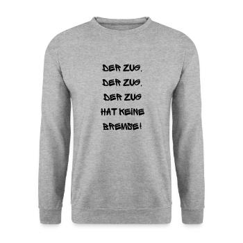 Partyspruch für Malle, Karneval ect. - Kostümidee - Unisex Pullover - Weißgrau meliert - Vorne - Alina (178cm) & Michal (187cm)