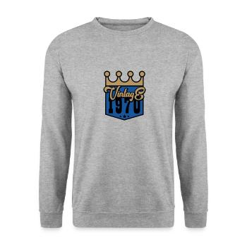 Born 1970 53rd birthday - Unisex Sweatshirt - salt & pepper - Front - Alina (178cm) & Michal (187cm)