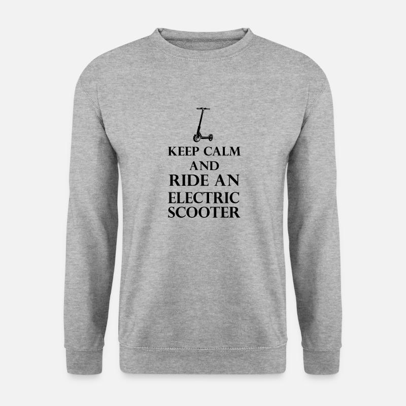 E-Scooter E-Roller Scooter - Sweat-shirt Unisexe - gris chiné