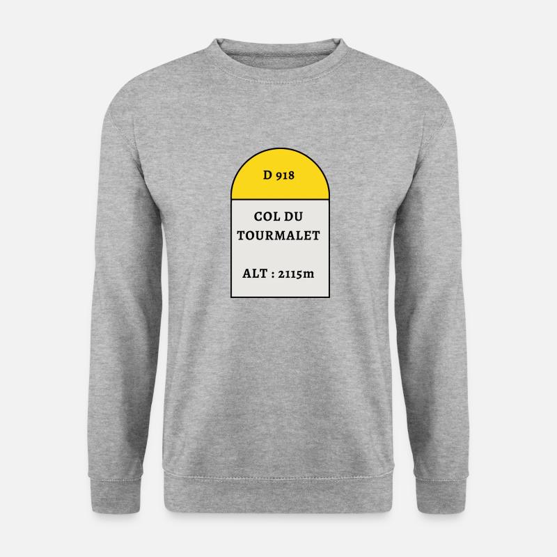 Col du Tourmalet - Unisex Pullover - Weißgrau meliert