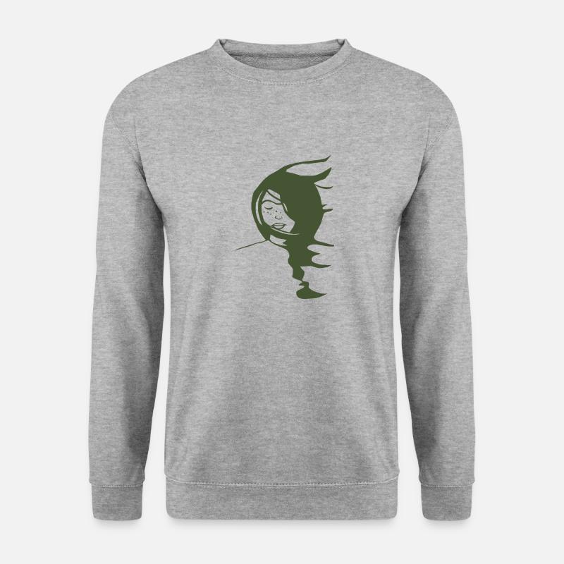 WIND - Unisex Pullover - Weißgrau meliert