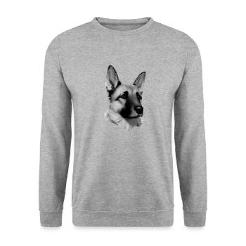 Dog owner German Shepherd Dog puppy - Unisex Sweatshirt - salt & pepper - Front - Alina (178cm) & Michal (187cm)