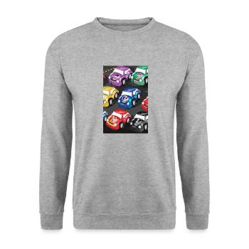 Cute radio controlled race cars - Unisex Sweatshirt - salt & pepper - Front - Alina (178cm) & Michal (187cm)