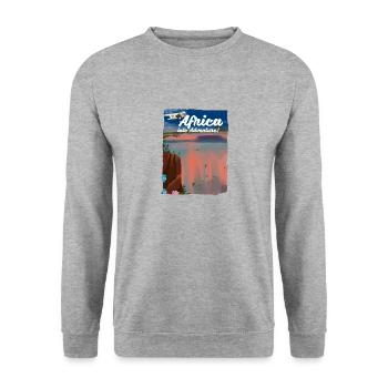 Africain dans l’aventure - Sweat-shirt Unisexe - gris chiné - Devant - Alina (178cm) & Michal (187cm)