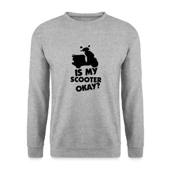 E-Scooter Roller Scooter - Unisex Pullover - Weißgrau meliert - Vorne - Alina (178cm) & Michal (187cm)