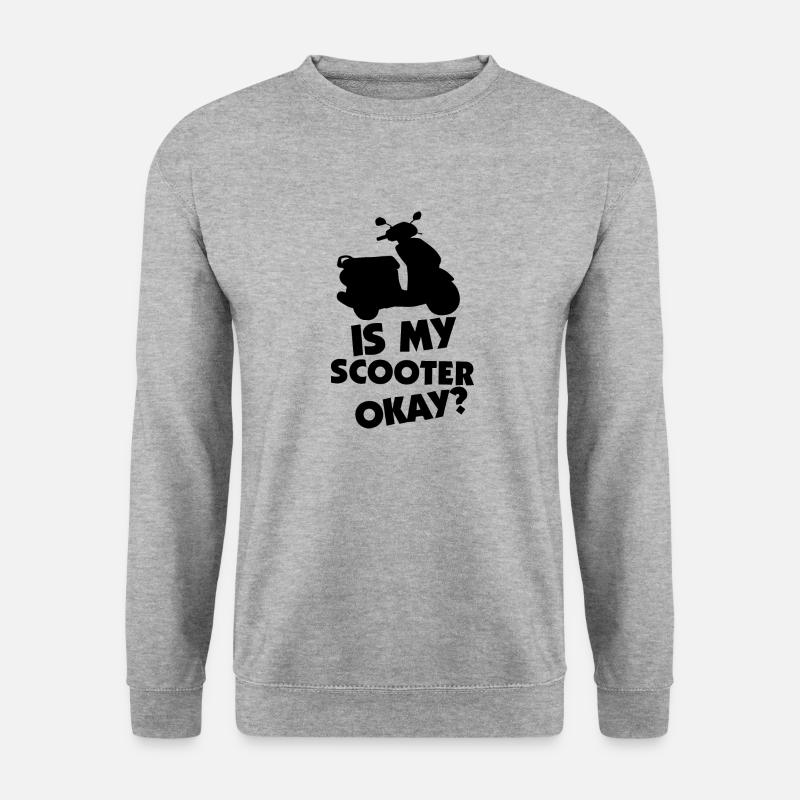 E-Scooter Roller Scooter - Unisex Pullover - Weißgrau meliert