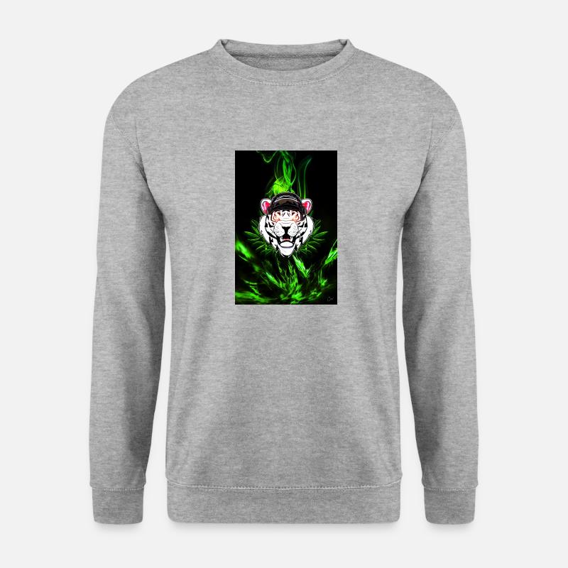TIGER POSTER - Unisex Pullover - Weißgrau meliert
