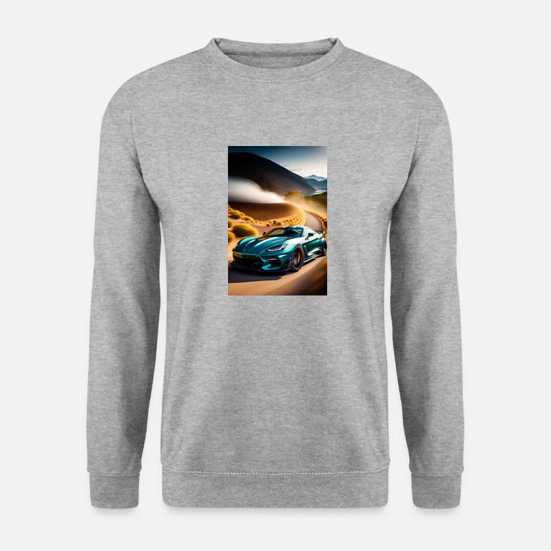 Autorennen - Unisex Pullover - Weißgrau meliert