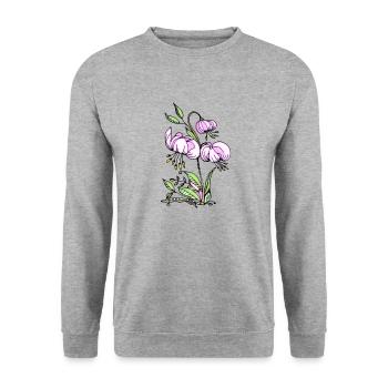 Fleur - Sweat-shirt Unisexe - gris chiné - Devant - Alina (178cm) & Michal (187cm)