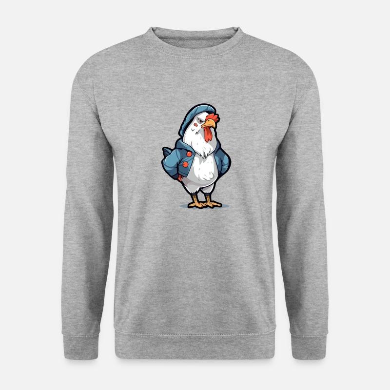 Bobby the grumpy rooster - Unisex Sweatshirt - salt & pepper