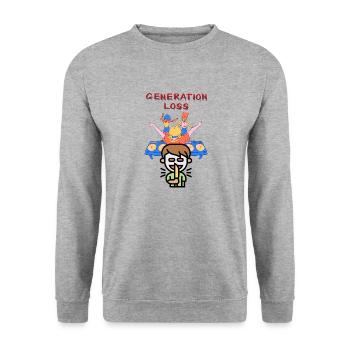 Generation loss - Unisex Sweatshirt - salt & pepper - Front - Alina (178cm) & Michal (187cm)