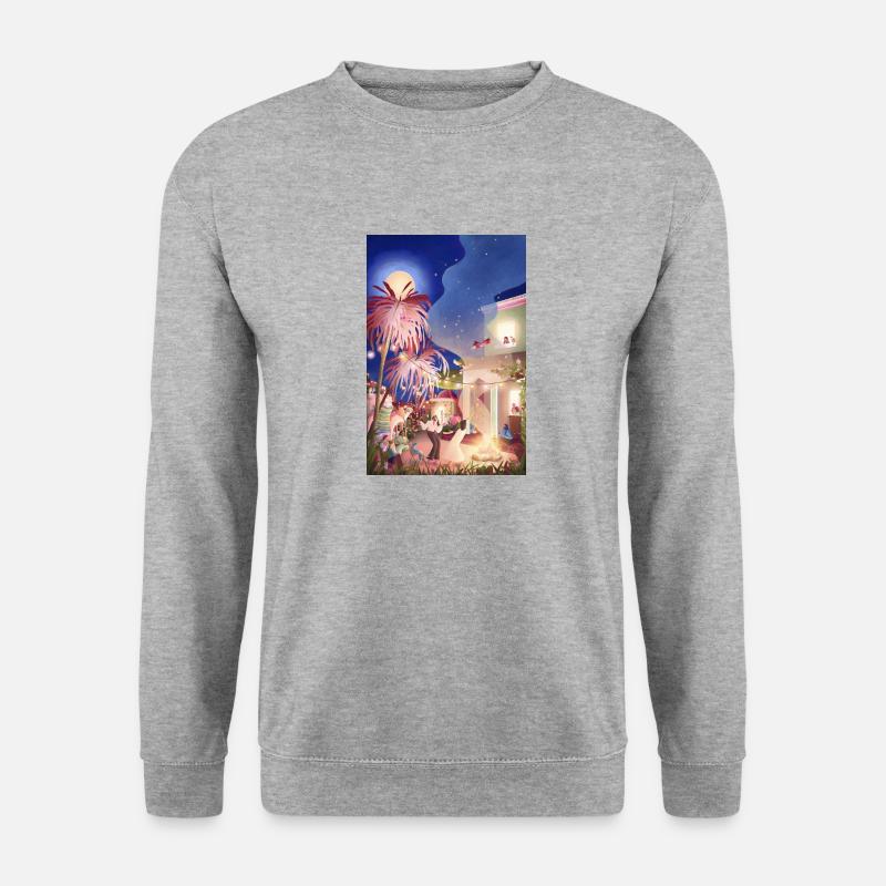 Orientalische Magie - Unisex Pullover - Weißgrau meliert