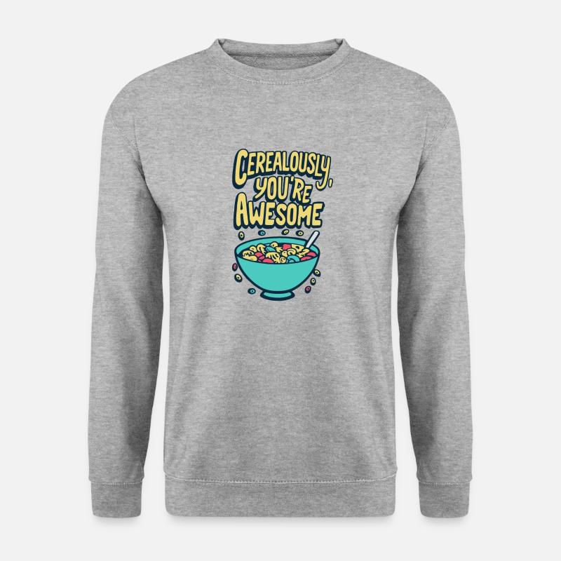 Cerealously, You're Awesome - Unisex Pullover - Weißgrau meliert