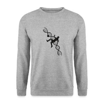 Fußballdesign Fußballspieler Fußballmannschaft - Unisex Pullover - Weißgrau meliert - Vorne - Alina (178cm) & Michal (187cm)