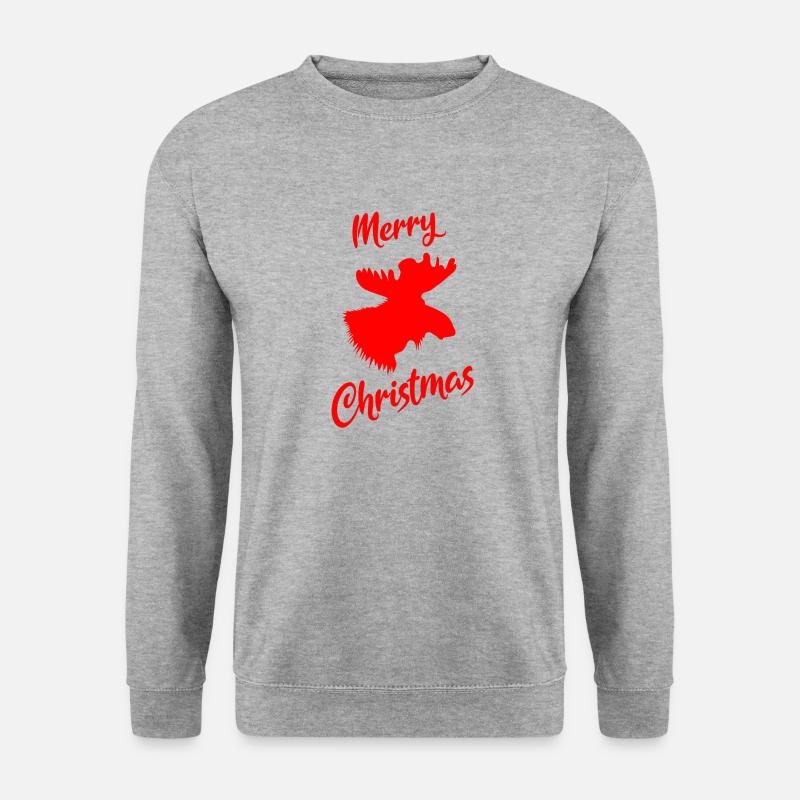 Noël de l’orignal - Sweat-shirt Unisexe - gris chiné