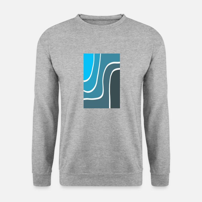 Blue Wave - Unisex Pullover - Weißgrau meliert