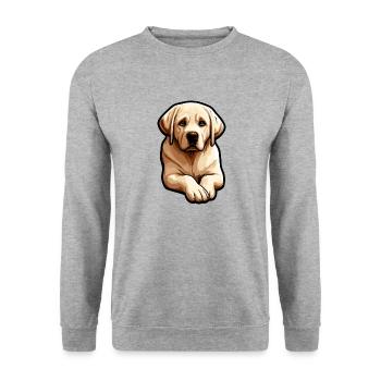 Labrador Retriever - Unisex Sweatshirt - salt & pepper - Front - Alina (178cm) & Michal (187cm)