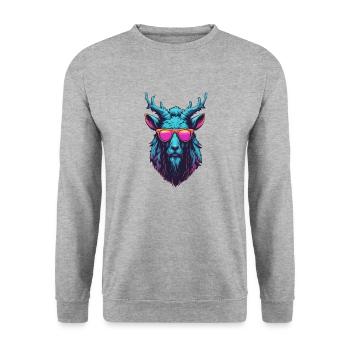 Wendigo / böser Geist / Besitzergreifend / Horror - Unisex Pullover - Weißgrau meliert - Vorne - Alina (178cm) & Michal (187cm)