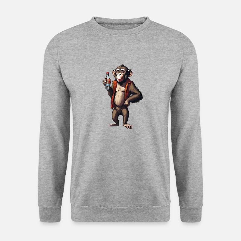 Monkey with vodka - Unisex Sweatshirt - salt & pepper