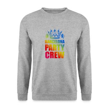 Dicton de l’équipe de la fête de Barcelone - Sweat-shirt Unisexe - gris chiné - Devant - Alina (178cm) & Michal (187cm)