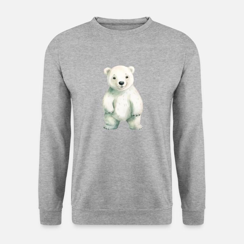 Eisbär Eisbär Klassenmaskottchen - Unisex Pullover - Weißgrau meliert