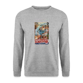Croatie Croatie Voyage d’été Croatie Dubrovnik - Sweat-shirt Unisexe - gris chiné - Devant - Alina (178cm) & Michal (187cm)