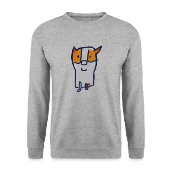 Angriest demon dog - Unisex Sweatshirt - salt & pepper - Front - Alina (178cm) & Michal (187cm)