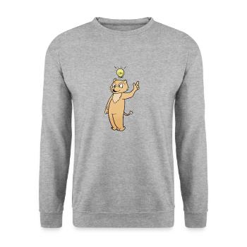 Idea - Unisex Sweatshirt - salt & pepper - Front - Alina (178cm) & Michal (187cm)