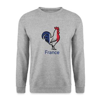 Go France | French supporter!! - Unisex Sweatshirt - salt & pepper - Front - Alina (178cm) & Michal (187cm)