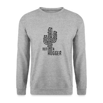 Pas un câlin - Sweat-shirt Unisexe - gris chiné - Devant - Alina (178cm) & Michal (187cm)