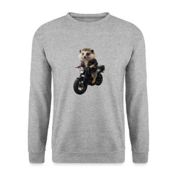 Hérisson motard - Sweat-shirt Unisexe - gris chiné - Devant - Alina (178cm) & Michal (187cm)