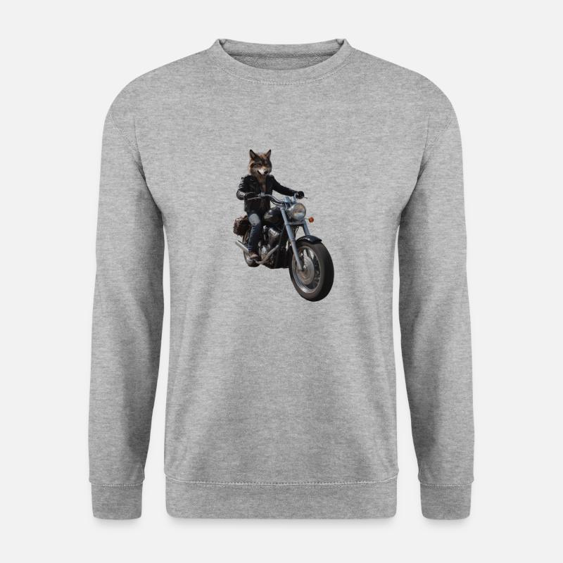 Biker Wolf - Unisex Sweatshirt - salt & pepper