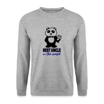 Bester Onkel der Welt - Unisex Pullover - Weißgrau meliert - Vorne - Alina (178cm) & Michal (187cm)