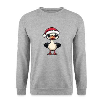 Bouquet Noël Noël - Sweat-shirt Unisexe - gris chiné - Devant - Alina (178cm) & Michal (187cm)