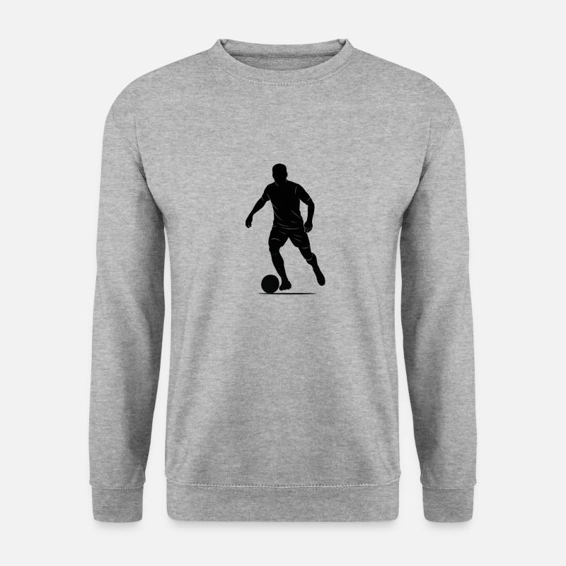 Fussball Spieler - Unisex Pullover - Weißgrau meliert