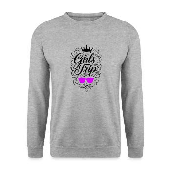 Girls Trip Holiday Travel Girls - Unisex Sweatshirt - salt & pepper - Front - Alina (178cm) & Michal (187cm)