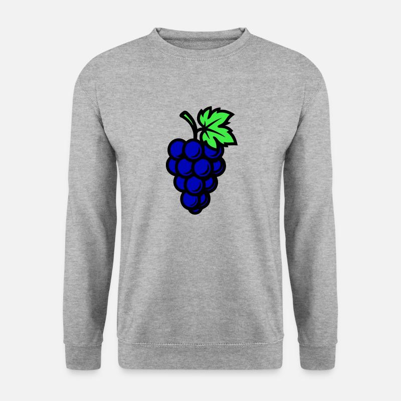 Weintrauben Trauben Obst - Unisex Pullover - Weißgrau meliert