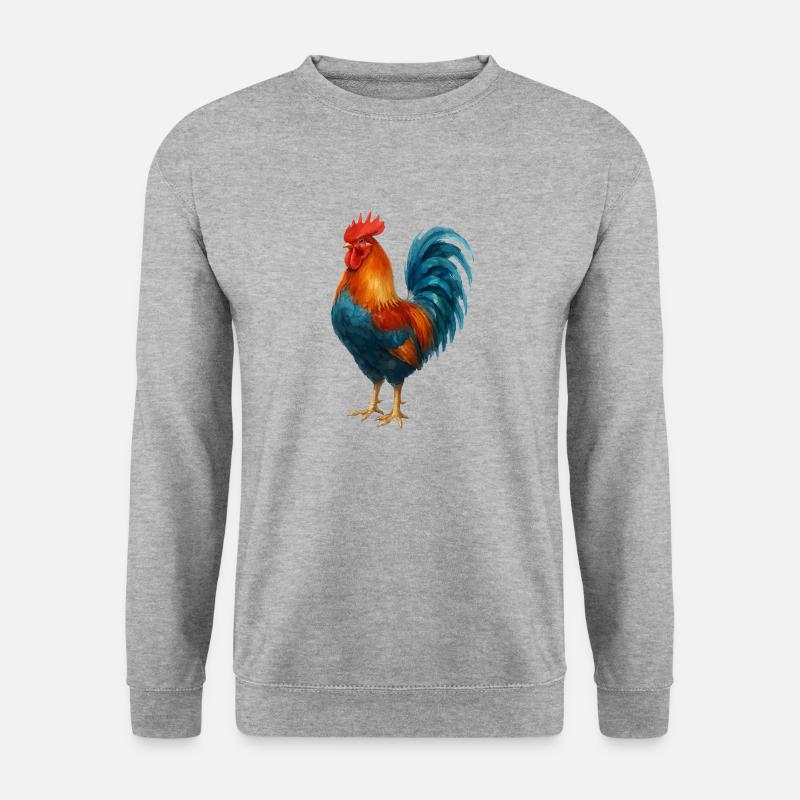 hahn - Unisex Pullover - Weißgrau meliert