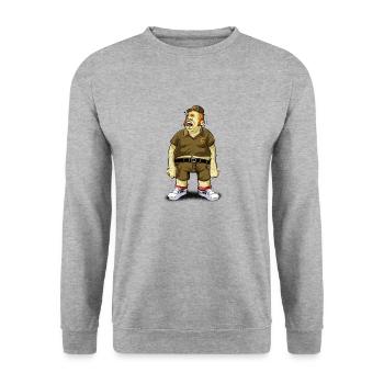Courrier - Unisex Sweatshirt - salt & pepper - Front - Alina (178cm) & Michal (187cm)