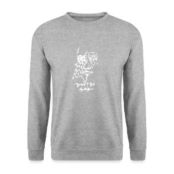 DONT BE SAD pic - Unisex Sweatshirt - salt & pepper - Front - Alina (178cm) & Michal (187cm)