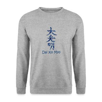 dai ko myo ebru 12 - Unisex Pullover - Weißgrau meliert - Vorne - Alina (178cm) & Michal (187cm)