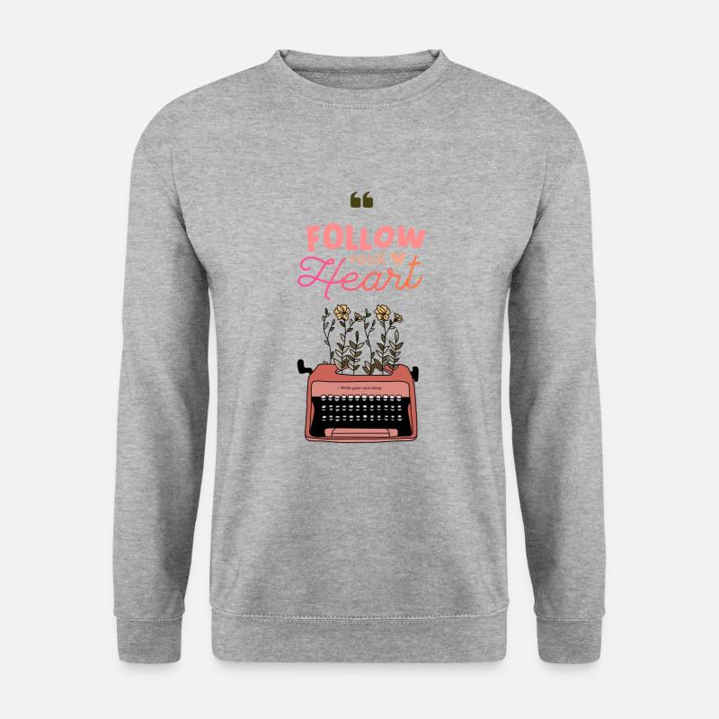 Auteur Écrivain Machine à écrire - Sweat-shirt Unisexe - gris chiné