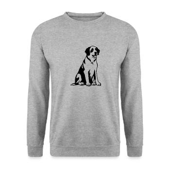 Saint Bernard Dog - Unisex Sweatshirt - salt & pepper - Front - Alina (178cm) & Michal (187cm)