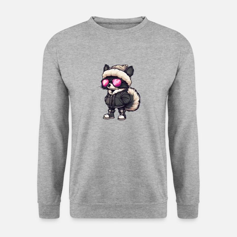 Bande dessinée Skunk Cool - Sweat-shirt Unisexe - gris chiné