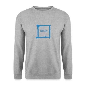 Minimalist Greeting - Unisex Sweatshirt - salt & pepper - Front - Alina (178cm) & Michal (187cm)
